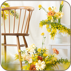 生花撮影会のスタジオ装飾